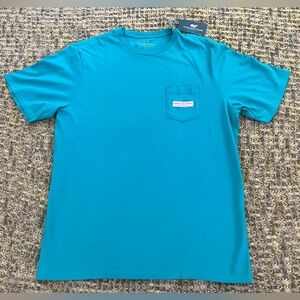 NWT, Vineyard Vines Mens “Hershey Park” Teal, Short Sleeve Pocket T-Shirt, Large